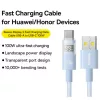 USB-A - USB-C kábel Baseus Display 2, 100W, 5A, 2m, kék P10382701311-6932172682125 6 kép