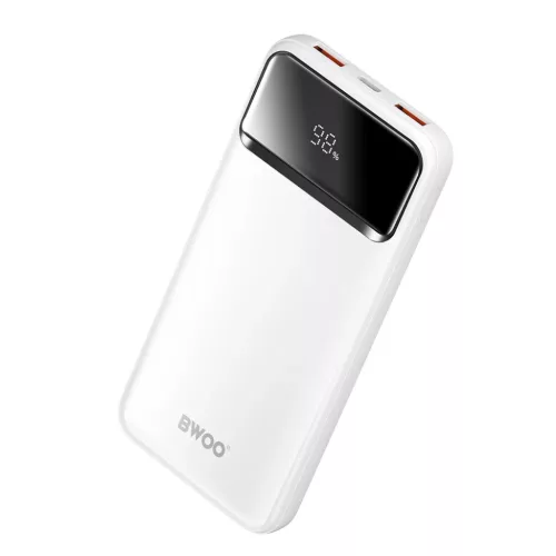 BWOO Ultra vékony 22,5W 10000 mAh power bank, fehér-6933654813709 2 kép