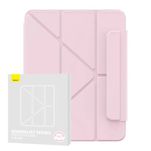 iPad 10.2'' (2019/2020/2021) Baseus Minimalist mágneses tok rózsasz�-6932172635558 1 kép
