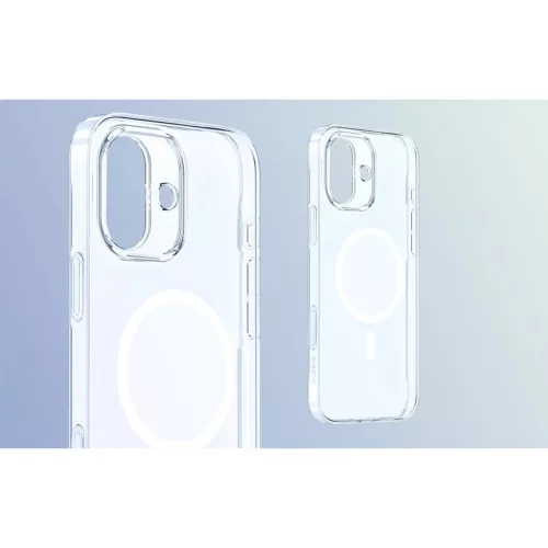 Baseus Crystal Mágneses Tok iPhone 16 TouchButton (átlátszó)-6932172684327 3 kép