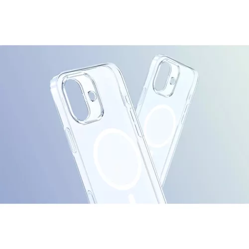 Baseus Crystal Mágneses Tok iPhone 16 TouchButton (átlátszó)-6932172684327 4 kép