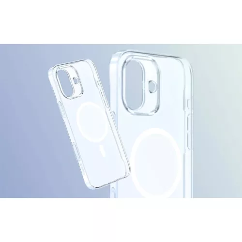 Baseus Crystal Mágneses Tok iPhone 16 TouchButton (átlátszó)-6932172684327 6 kép