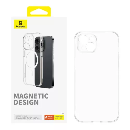 Mágneses tok iPhone 15 Plus Baseus OS-Lucent sorozathoz (átlátszó)-6932172641030 3 kép