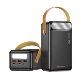 Awei PA-82 60000 mAh 65 W PD powerbank fekete-6954284029568 1 kép
