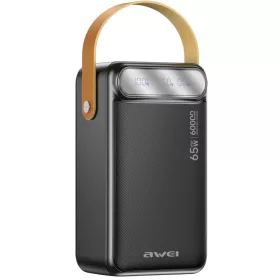 Awei PA-82 60000 mAh 65 W PD powerbank fekete-6954284029568 2 kép