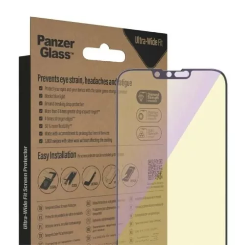 PanzerGlass Ultra-Wide Fit Antibakteriális Edzett Üveg Kék Fény Sz-5711724027932 7 kép