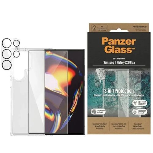 PanzerGlass Csomag 3 az 1-ben Átlátszó Tok + Fólia + Kamera Védel-5711724204357 1 kép