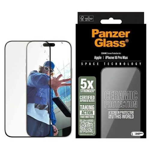 PanzerGlass Ceramic Üvegfólia iPhone 16 Pro Max 6.9" Ultra-Wide Fit -5715685002328 1 kép