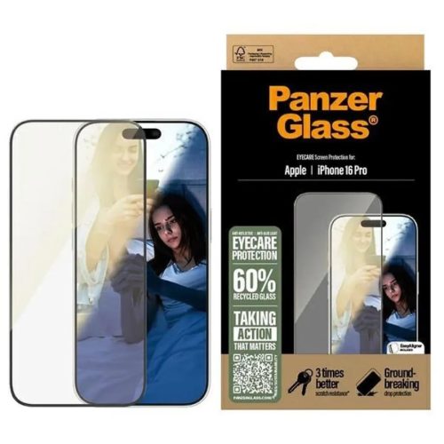 PanzerGlass EyeCare üvegfólia iPhone 16 Pro 6.3" Ultra-Wide Fit 2866-5715685002557 1 kép
