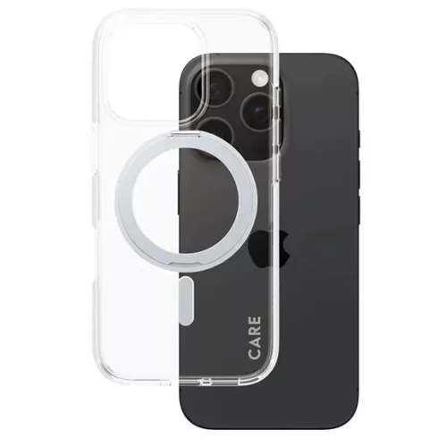 iPhone 16 Pro CARE by PanzerGlass Feature Kickstand tok ezüst/ezüst -5715685003882 2 kép