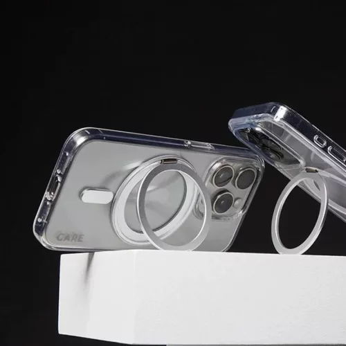 iPhone 16 Pro CARE by PanzerGlass Feature Kickstand tok ezüst/ezüst -5715685003882 4 kép