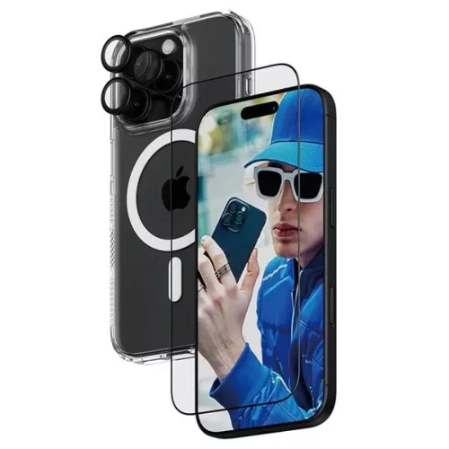 PanzerGlass Csomag 3 az 1-ben iPhone 16 Pro 6.3" D3O Keménytok + Kije-5715685003394 2 kép