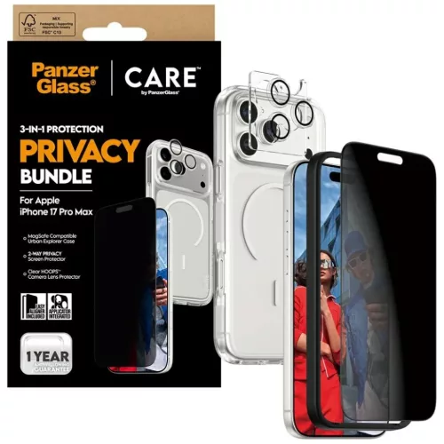 CARE by PanzerGlass Flagship Privacy 3 az 1-ben tok + üvegfólia + le-5715685027444 5 kép