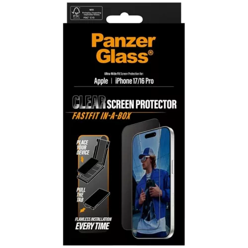  iPhone 17 PanzerGlass Ultra-Wide Fit Fastfit edzett üveg üvegfólia-5715685026676 5 kép
