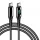 PD100W USB Type-C - USB Type-C kábel gyorstöltéssel, teljesítménykijelzéssel 1m, fekete