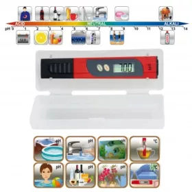 Home PHT 01 pH teszter & hőmérő, savasság és lúgosság mérésé-5999084902506 1 kép