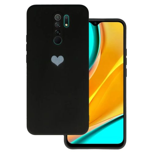 Vennus szilikon szív tok Xiaomi Redmi 9 design 1 fekete-5900217908210 1 kép