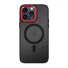 Tel Protect Mágneses Szénszálas tok iPhone 15 Plus Fekete-piros-5900217994022 2 kép