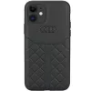  iPhone 12/12 Pro fekete Eredeti AUDI keménytok valódi bőrből AU-TPUPCIP12P-Q8/D1-BK