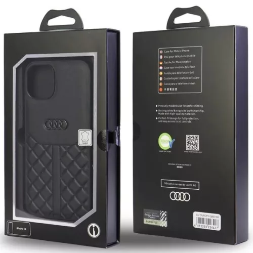  iPhone 12/12 Pro fekete Eredeti AUDI keménytok valódi bőrből AU-T-6955250224420 5 kép