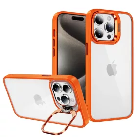   Tel Protect Kickstand tok + kameravédő üveg iPhone 13 Pro narancs