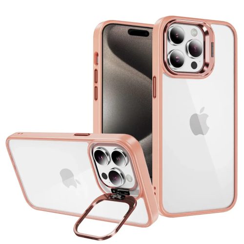 Tel Protect Kickstand tok + kamera üvegfólia iPhone 15 Plus világos-5900217022947 1 kép