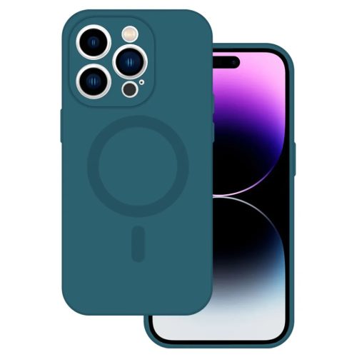 TEL PROTECT MagSilicone tok iPhone 15-höz Kék