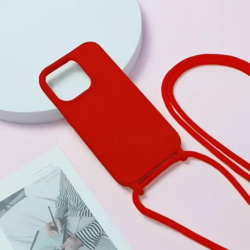 Szilikon Pántos Tok iPhone 13/14 design 1 piros-5900217130154 5 kép