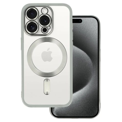 Metallic Magsafe tok iPhone 15-höz Ezüst