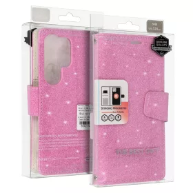 Liavec Glitter Magsafe Fliptok Samsung Galaxy S22 rózsaszín tok-5900217423478 1 kép