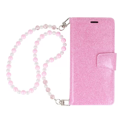 Liavec Glitter Magsafe Fliptok Samsung Galaxy S22 rózsaszín tok-5900217423478 4 kép