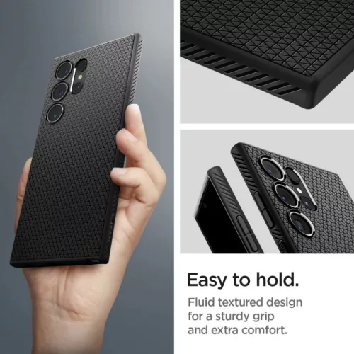 SPIGEN Liquid Air ACS07287 tok Samsung Galaxy S24 Ultra - Matt Fekete-8809971221726 10 kép
