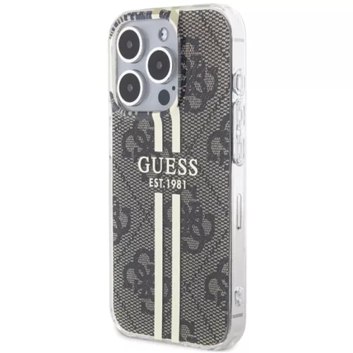 Original Case GUESS IML 4G Gold Stripe GUHCP15LH4PSEGW tok for iPhone -3666339222840 2 kép