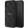 Original GUESS 4G Collection bőrtok fém logóval és MagSafe kompatibilitással GUHMN61G4GFRK iPhone 11 fekete tok