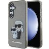 Eredeti KARL LAGERFELD kemény tok Glitter Karl&Choupette KLHCS24SHNKCTGK for Samsung Galaxy S24 fekete tok