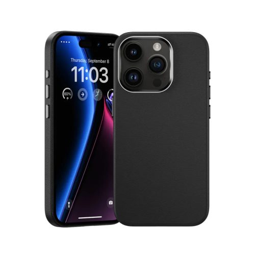 Benks Magnetic Leather tok iPhone 15 Pro Max fekete-6948005997083 1 kép
