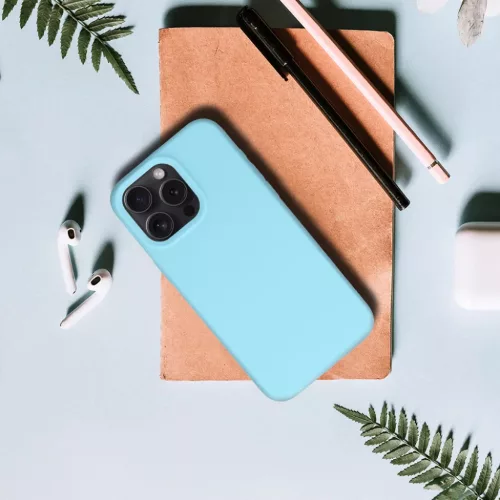 Szilikon Lite tok iPhone 16e világoskék tok-5900217430575 6 kép