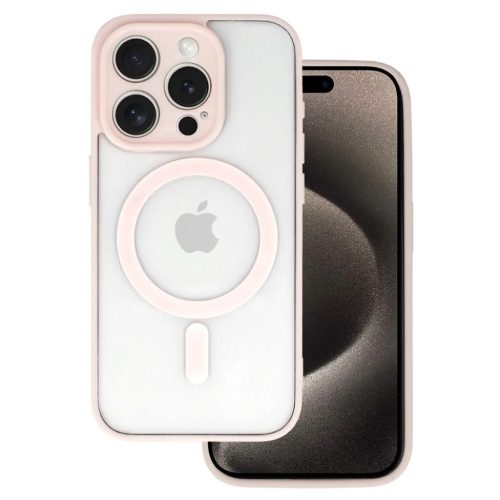 Akril Színű Magsafe Tok iPhone 16-hoz világos rózsaszín-5900217439509 1 kép