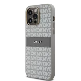 Original DKNY bőrtok mono csíkos fém logóval DKHCP14LPRTHSLE iPhon-3666339260514 2 kép