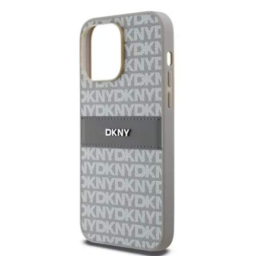 Original DKNY bőrtok mono csíkos fém logóval DKHCP14LPRTHSLE iPhon-3666339260514 6 kép