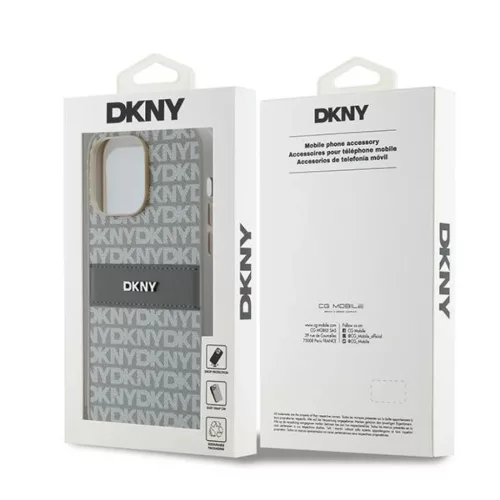 Original DKNY bőrtok mono csíkos fém logóval DKHCP14LPRTHSLE iPhon-3666339260514 8 kép