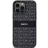 Eredeti DKNY kemény tok bőr Mono Stripe & fém logóval iPhone 14 Pr-3666339260385 3 kép