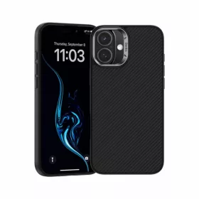 iPhone 16 Fekete Benks Magnetic Armor Pro Kevlar Tok Fém Keret 600D-6948005904975 1 kép