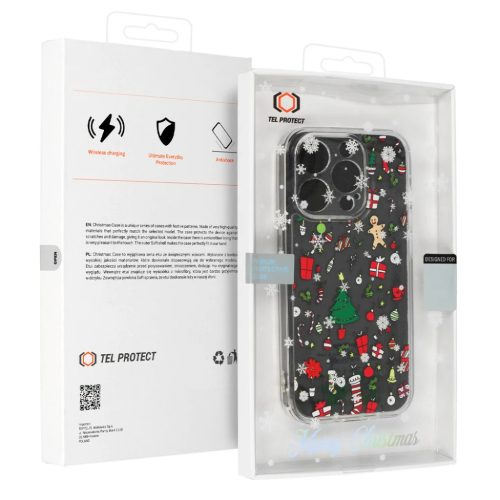 TEL PROTECT Karácsonyi Átlátszó tok iPhone 13 Design 2 tok-5900217443193 7 kép