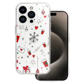 TEL PROTECT Karácsonyi Átlátszó Tok iPhone 14-hez, 3. dizájn-5900217443285 1 kép