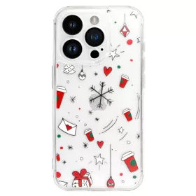 TEL PROTECT Karácsonyi Átlátszó Tok iPhone 14-hez, 3. dizájn-5900217443285 2 kép