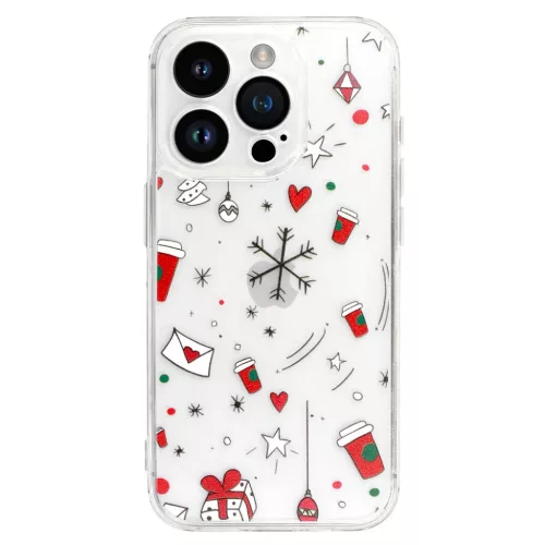 TEL PROTECT Karácsonyi Átlátszó Tok iPhone 14-hez, 3. dizájn-5900217443285 2 kép