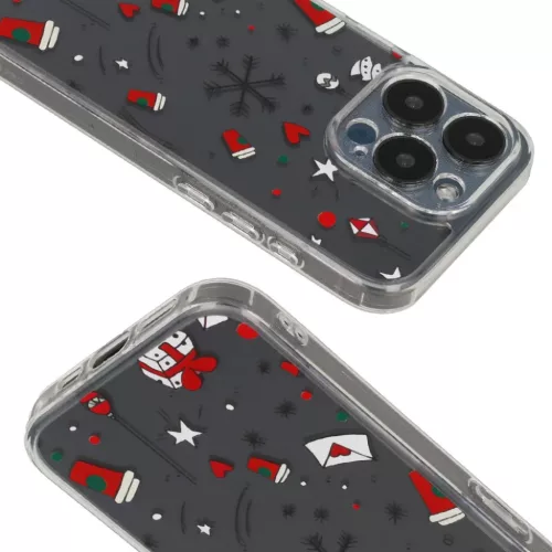 TEL PROTECT Karácsonyi Átlátszó Tok iPhone 14-hez, 3. dizájn-5900217443285 4 kép
