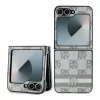  Samsung Galaxy Z Flip 6 bézs Eredeti DKNY sakktábla mintás nyomtatott csíkos tok