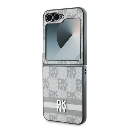  Samsung Galaxy Z Flip 6 bézs Eredeti DKNY sakktábla mintás nyomtat-3666339322885 6 kép